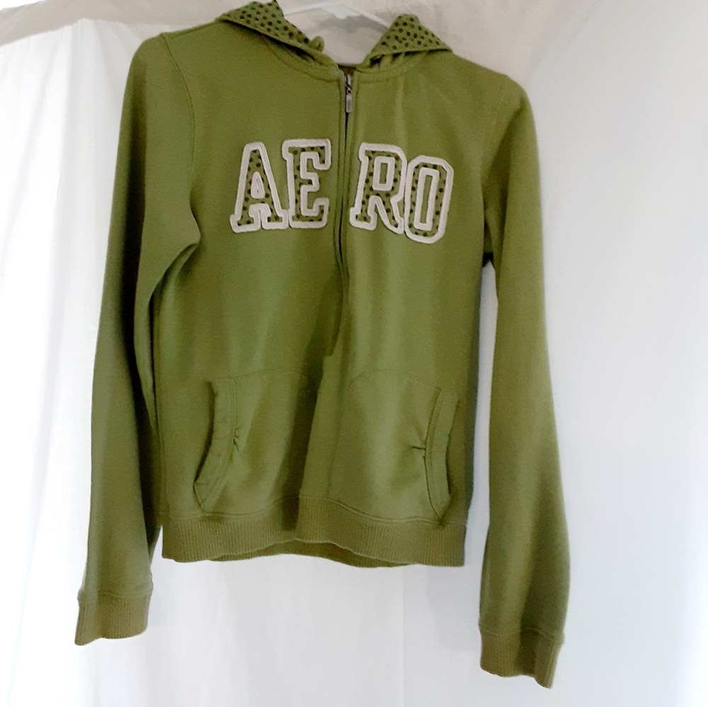 Aeropostale Hoodie 3/4 Zip-Up Sweatshirt - Picture 2 of 6